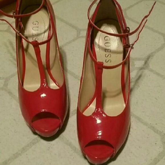 Red Guess heels