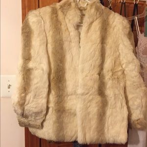 Genuine rabbit fur coat.