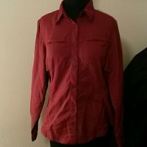 Columbia Maroon Button Down