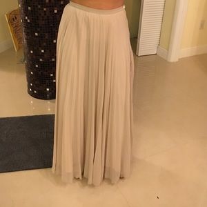 Zara blush pink pleaded maxi skirt
