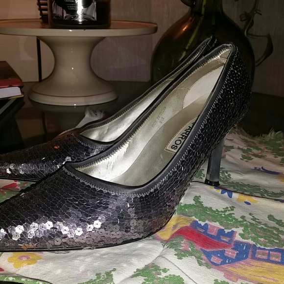 Sequin silver heels - cocktail - Picture 2 of 3