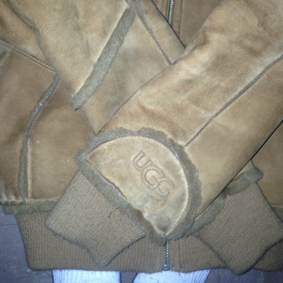 UGG Suede Bomber Jacket Brown - Picture 4 of 4