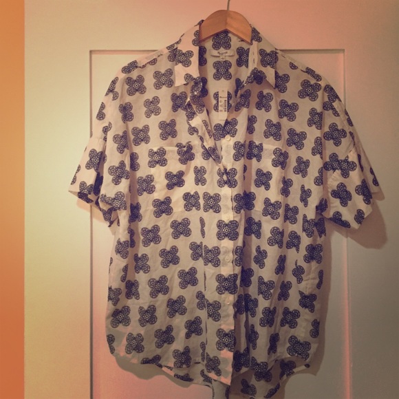 Madewell Tops - Short sleeve patterned button up