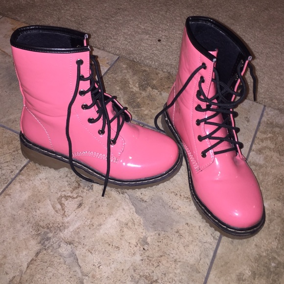 Pink combat boots! Bought from wet seal for $40