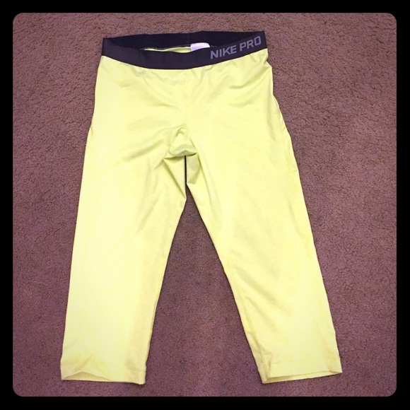 Nike DryFit Neon Yellow Leggings