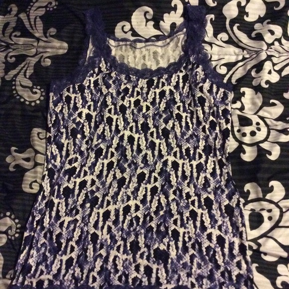 Indigo lace cami from Calvin Klein