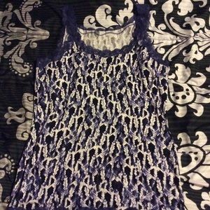Indigo lace cami from Calvin Klein