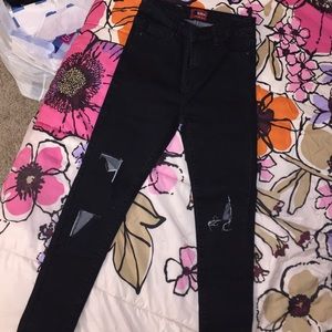 Black high waisted jeans