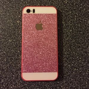 Pink glitter iPhone 5/5s phone case
