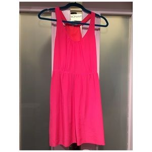Madewell bright pink silk dress
