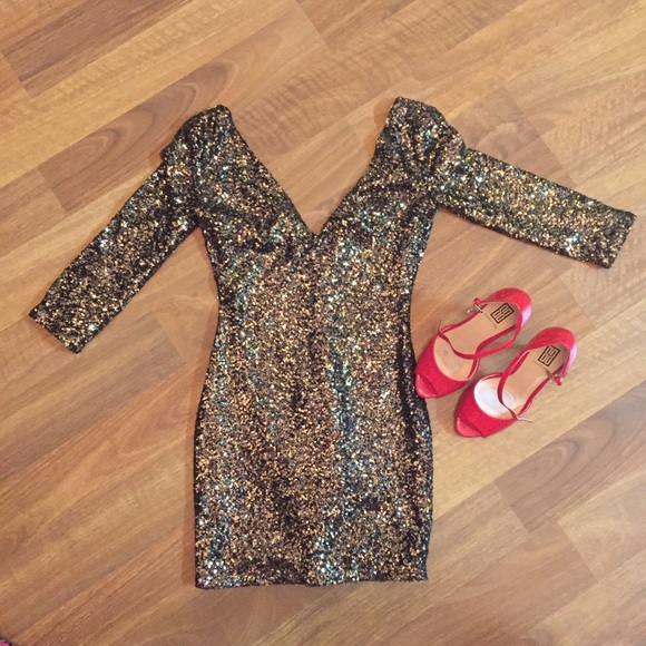 Holiday sequin dress