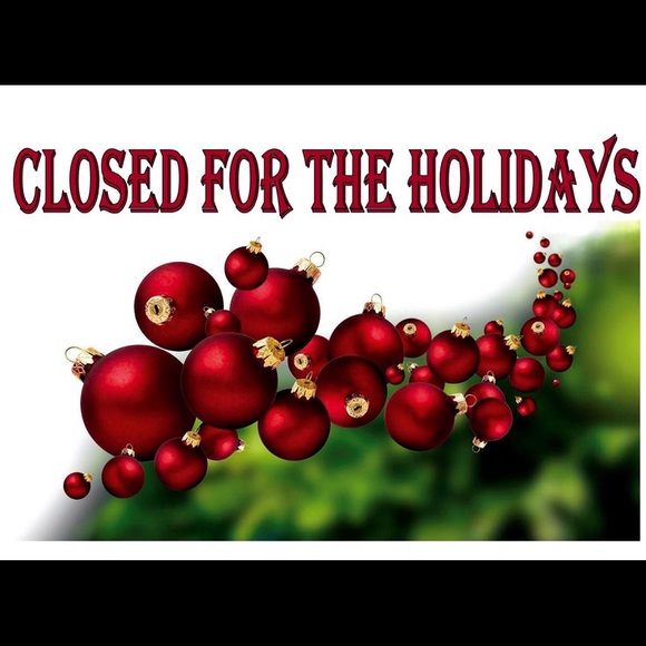 Closed from Dec 23rd till Dec 30th