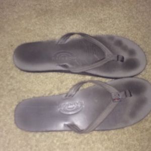 Gray rainbows thin strap sandals!