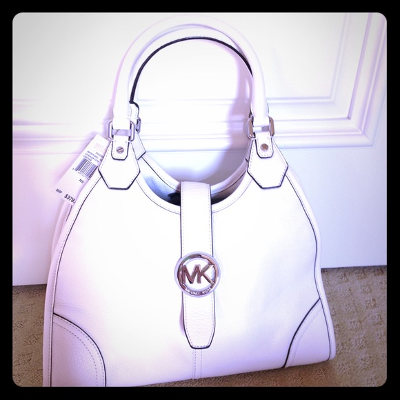Michael Kors White Leather Purse