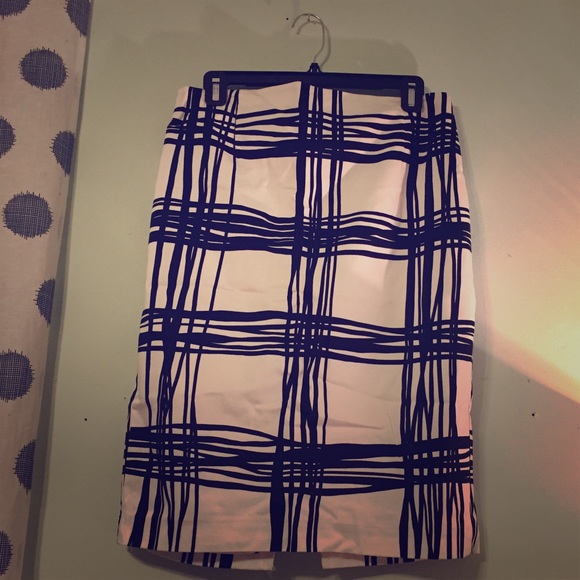 Express Contemporary Plaid Pencil Skirt