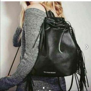 NEW Victoria's Secret fringe black bag
