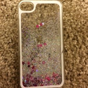 Purple glitter waterfall iPhone 4 case✨