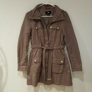 H&M Rose/Brown Trench Coat