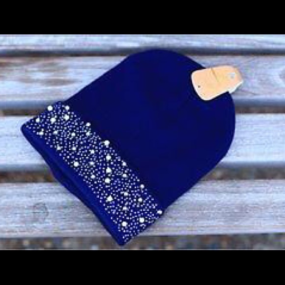 Navy Blue Gem Beanie