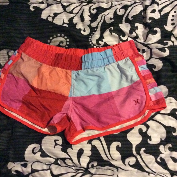 Red Hurley short board shorts