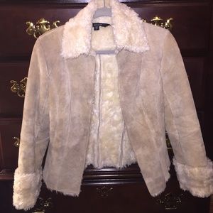 Tan with White Detailing  Jacket