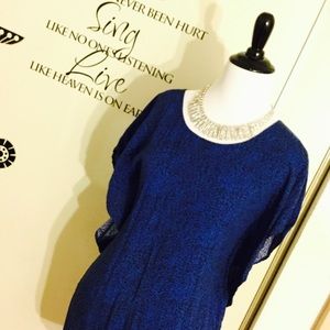 SALE!!! Blue Leopard Print Dress