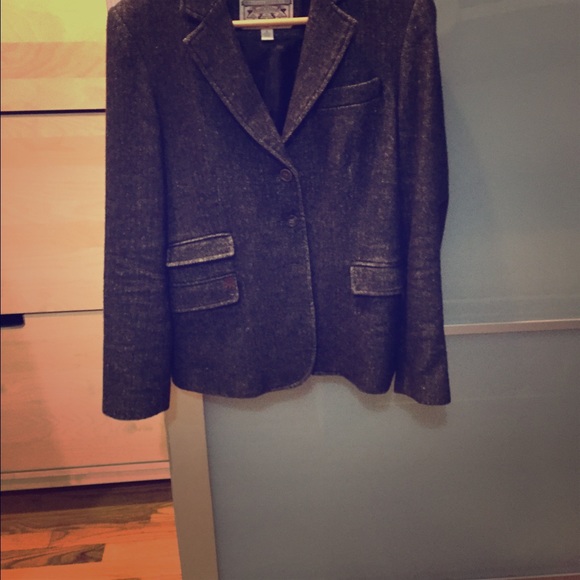 Banana Republic tweed blazer, riding style.