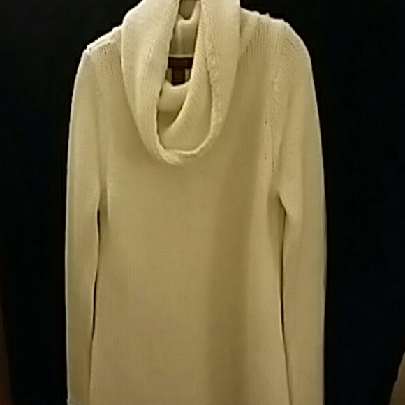 White Cowl Neck Sweater