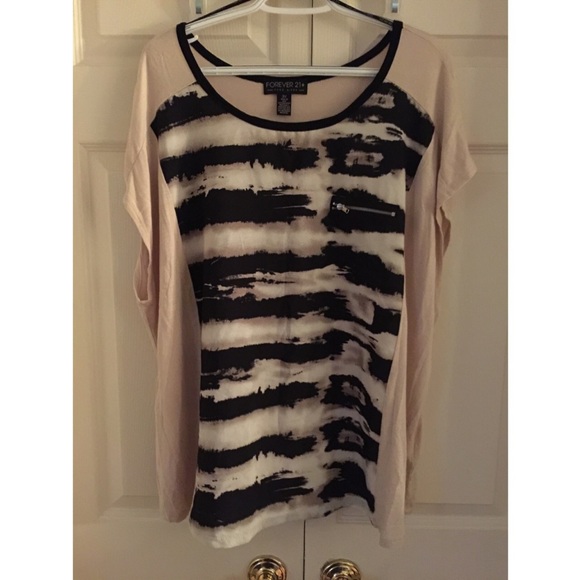 Tan/Striped Top