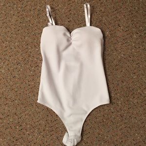 White Caged Bodysuit