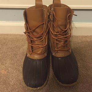Ll bean duck boots original brown leather