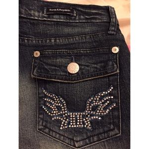 Rock&Republic sz29 Rhinestone embellished jeans