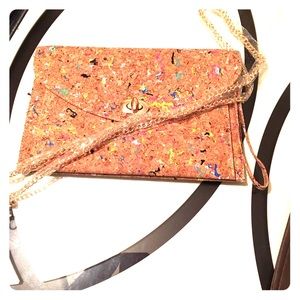 Colorful cork clutch from Francesca's Collection