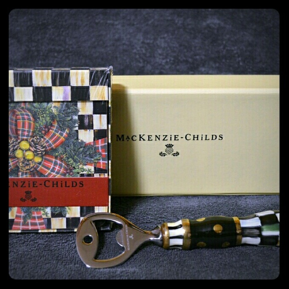 Mackenzie-Childs Bottle Opener and coasters