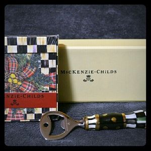 Mackenzie-Childs Bottle Opener and coasters