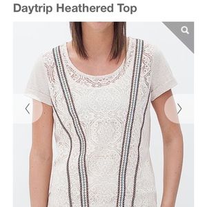 🔴BUNDLED🔴Daytrip Lace Heathered Top