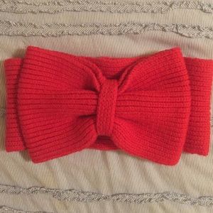 Kate Spade red bow ear warmer