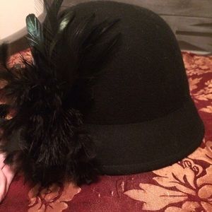 Black Feathered Hat