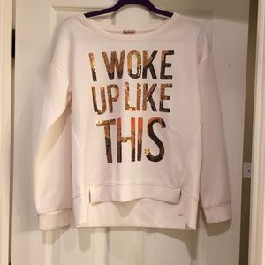 LOWEST I Woke Up Like This sequin shirt