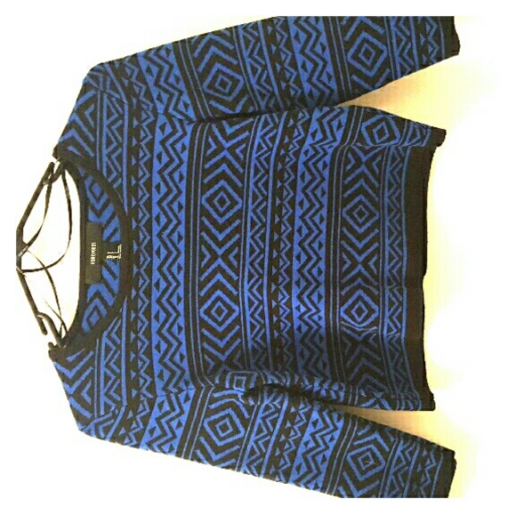 Sweater-like tribal print crop top from Forever21