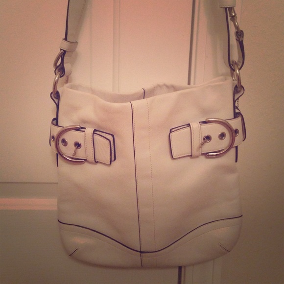 Off white leather Coach crossbody