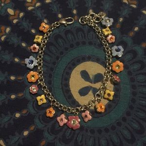 Brighton Pastel Flowers Silver Bracelet