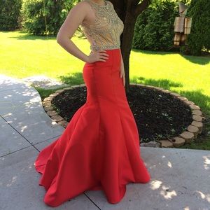 Jovani red prom dress