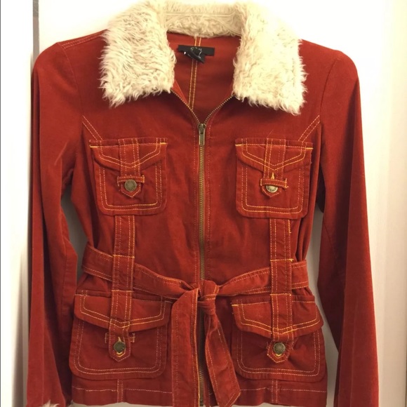 Luii corduroy with faux fur trim jacket.