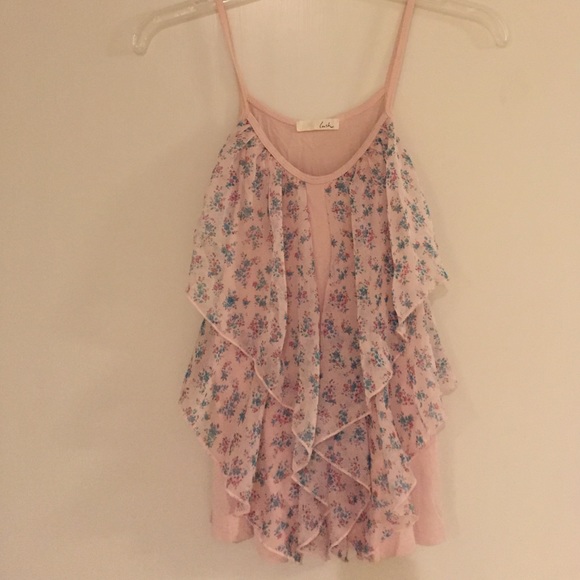 Floral Spaghetti Strap Tank