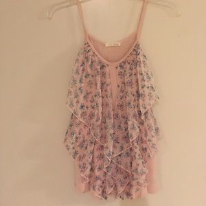 Floral Spaghetti Strap Tank