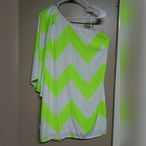 🔥Neon chevron one shoulder