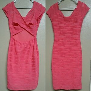 🔥Pink, open back, bodycon