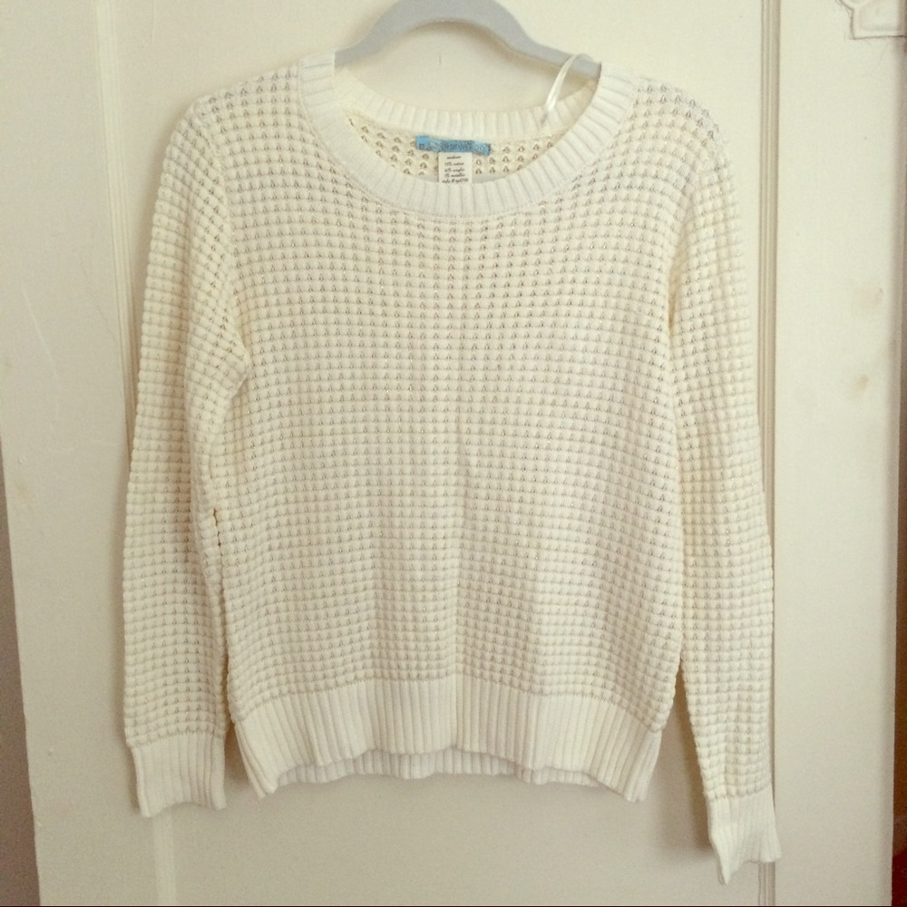 Sparkly White Sweater