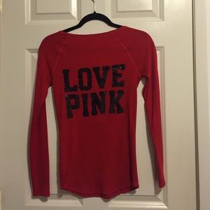 PINK Victoria Secret Red Holiday Top